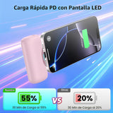 [Paquete de 2] Mini cargador portátil para iPhone 17, pantalla LCD...