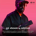 LG xboom Grab by will.i.am, altavoz Bluetooth portátil para deportes y atletas, hasta 20 horas, IP67 resistente al polvo y al agua, correas de transporte ajustables. Perfecto para ciclismo y senderismo