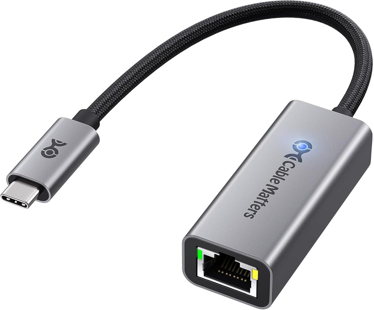 Cable Matters Adaptador USB C a Ethernet de 5 Gb, 5 Gigabit Ethernet a USB