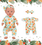 Sweet Dolly Ropa de muñeca de bebé recién nacido, a cuadros