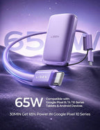 LISEN Cargador portátil magnético para iPhone 10000mAh, Violeta suave