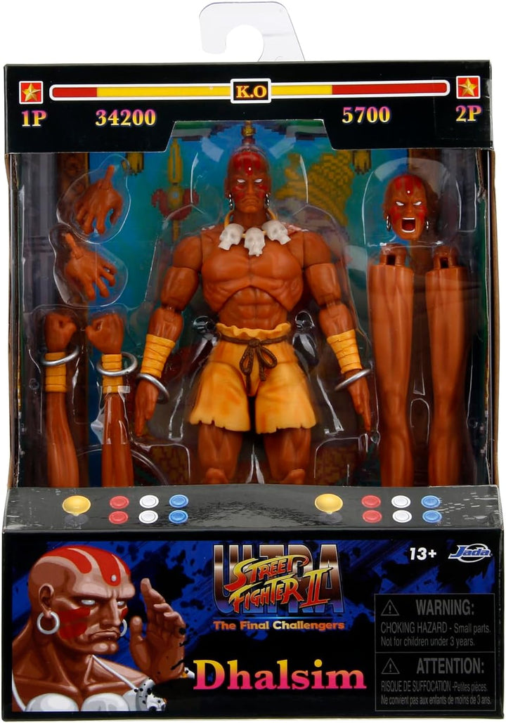 Jada Street Fighter 6" Figura de Acción de Dhalsim, Juguetes pa...