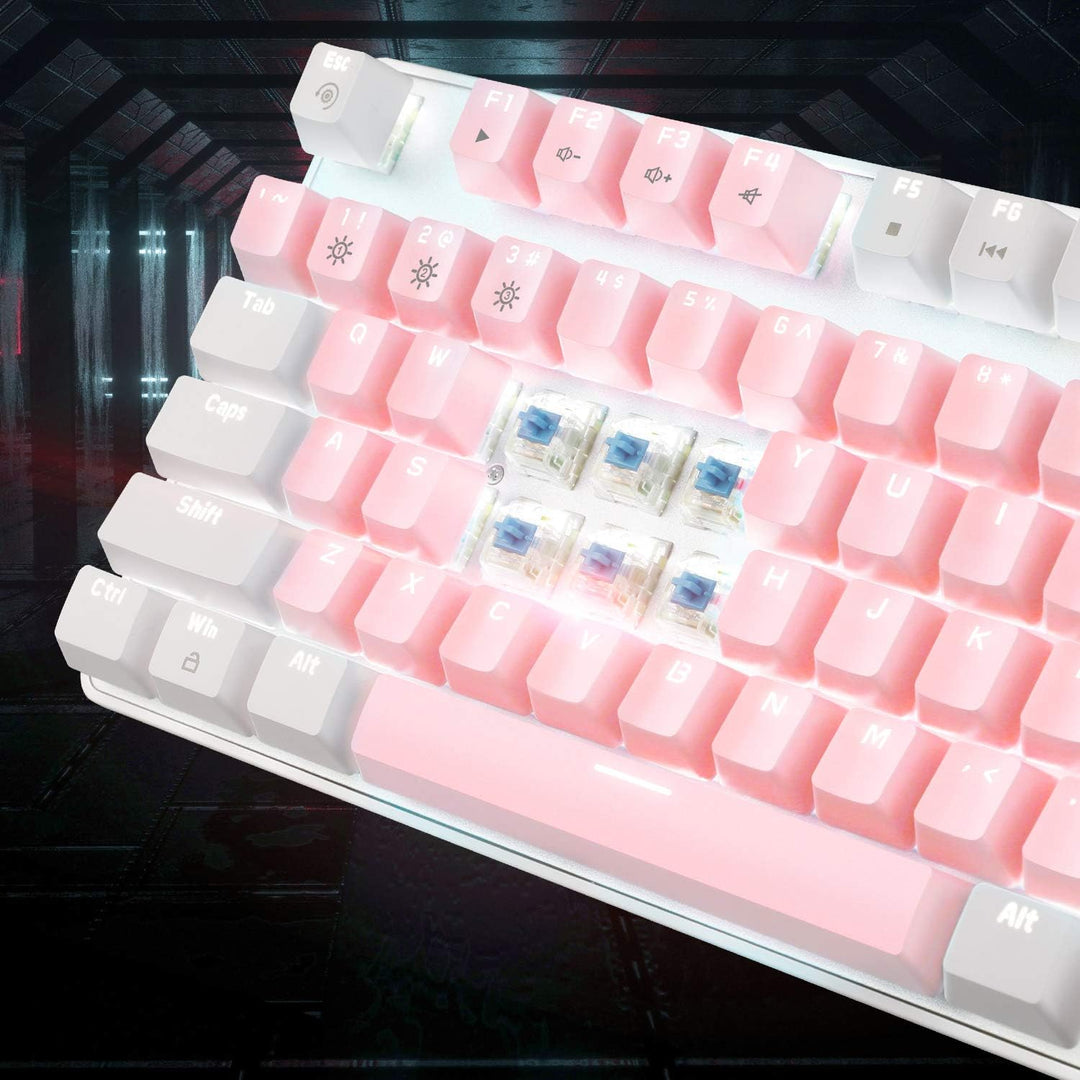 MageGee Teclado mecánico para juegos, nuevo teclado mejorado con in...