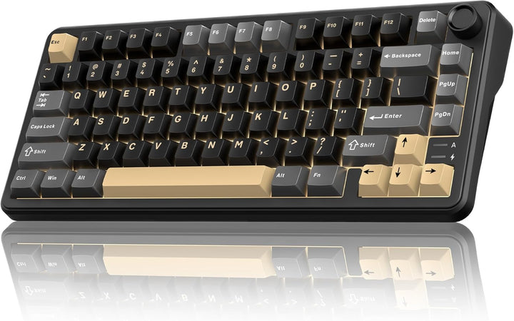 RedThunder Teclado Mecánico Inalámbrico K75, Perilla CNC, Tri-Modo...