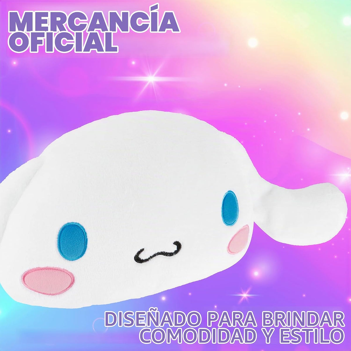 Hello Kitty Sanrio - Almohada de felpa esponjosa, cojín de felpa Kawaii decoración kawaii Cinnamoroll Kuromi, regalos para adolescentes y mujeres (cinamoroll blanco, 15.7 pulgadas de largo x 15.4 pulgadas de ancho)
