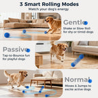 Paquete de 2 juguetes interactivos para perros, bola vibratoria lavable inteligente y automática para perros, material de E-TPU duradero seguro para mascotas, carga tipo C