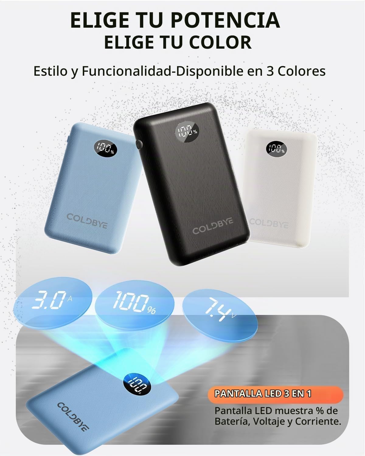ColdBye Paquete de Batería de 7.4V para Chaleco Calentado, Batería...
