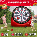 Swooc Games - Dardos gigantes inflables de primera calidad (más de 15 formas de jugar) - Diana de fútbol jumbo con bomba de aire - Juegos de carnaval grandes - Juegos gigantes al aire libre - Juego de