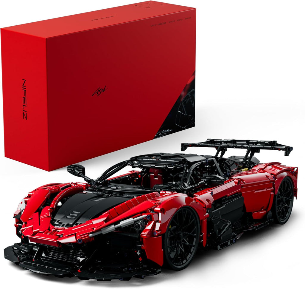 Nifeliz ASIL Juego de Construcción de Auto Deportivo, Escala 1:8 Juego de Modelo de Auto Coleccionable Avanzado para Adultos, Regalo de Exhibición para Fanáticos de las Carreras (4099 PIEZAS, NF10293)