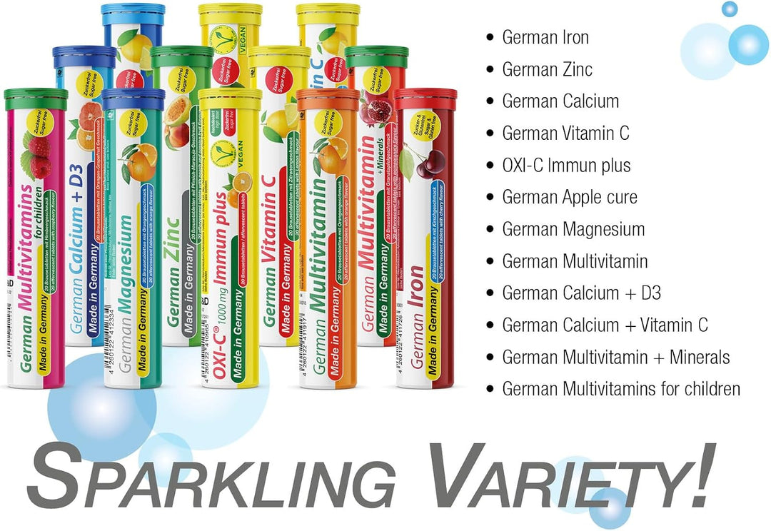 T&D Vitamina alemana, minerales \u2013 240 tabletas efervescentes v...