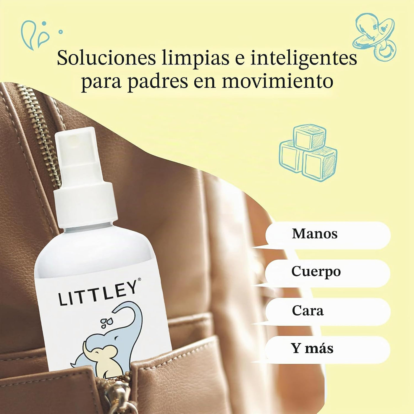 Think Smarter Products Littley - Limpiador de manos para bebés y ni...