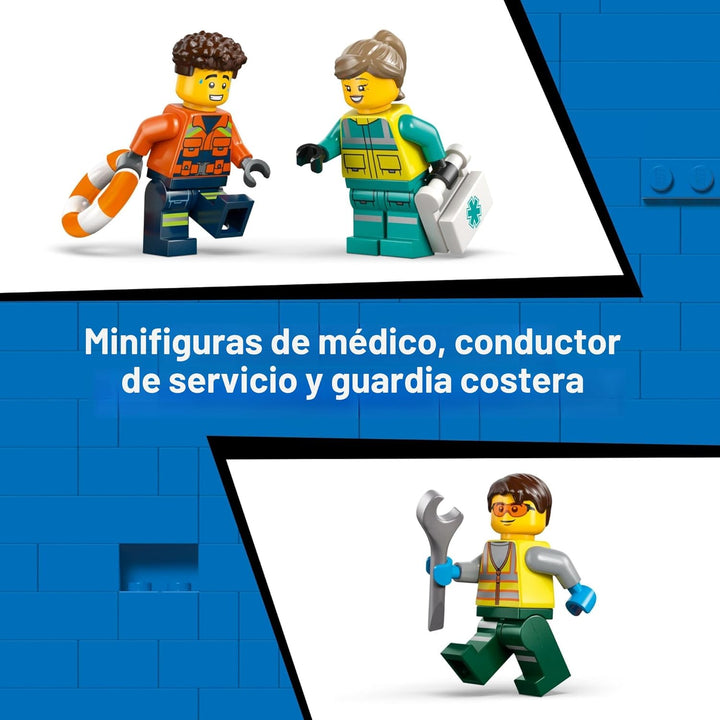 LEGO City Airplane, Service Truck &amp; Hovercraft Remix Juguete de...