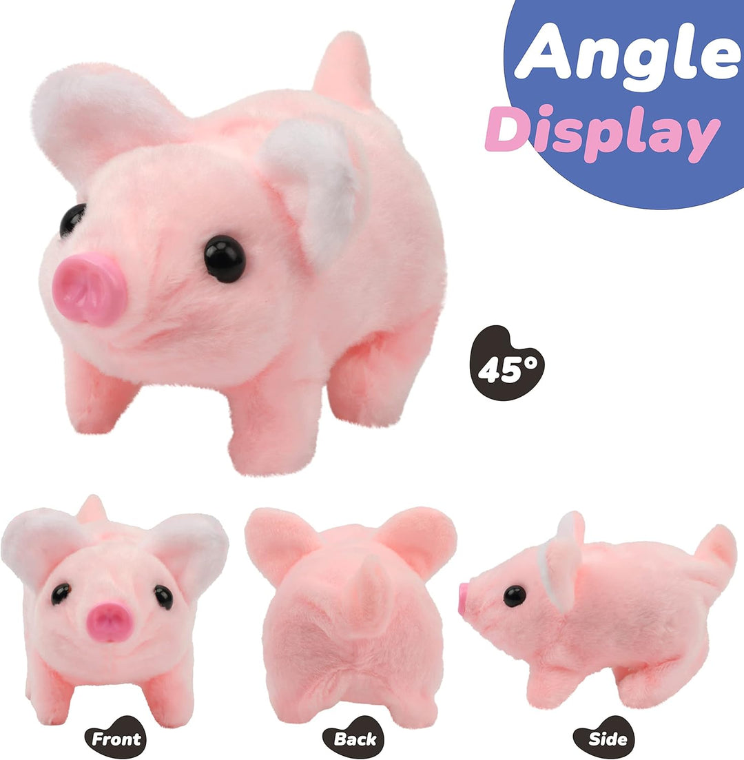 Hopearl - Cerdito interactivo que camina, juguete de peluche electr...