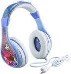 Frozen 2 - Auriculares para niños, diadema ajustable, sonido estéreo, conector de 0.138 in, auriculares con cable para niños, sin enredos, control de volumen, plegables, auriculares para niños sobre