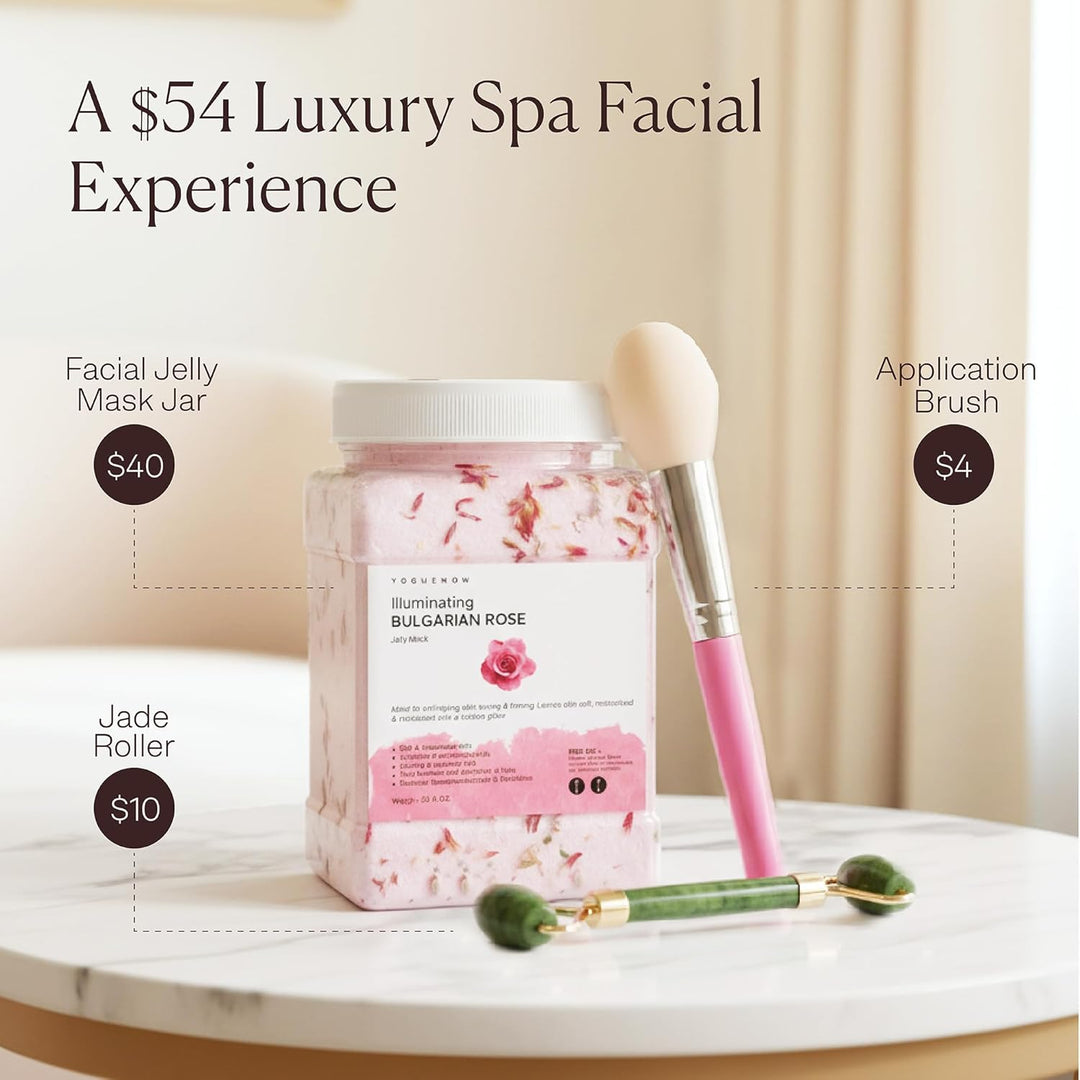 Mascarilla facial de gelatina para faciales \u2013 Rosa búlgara hid...