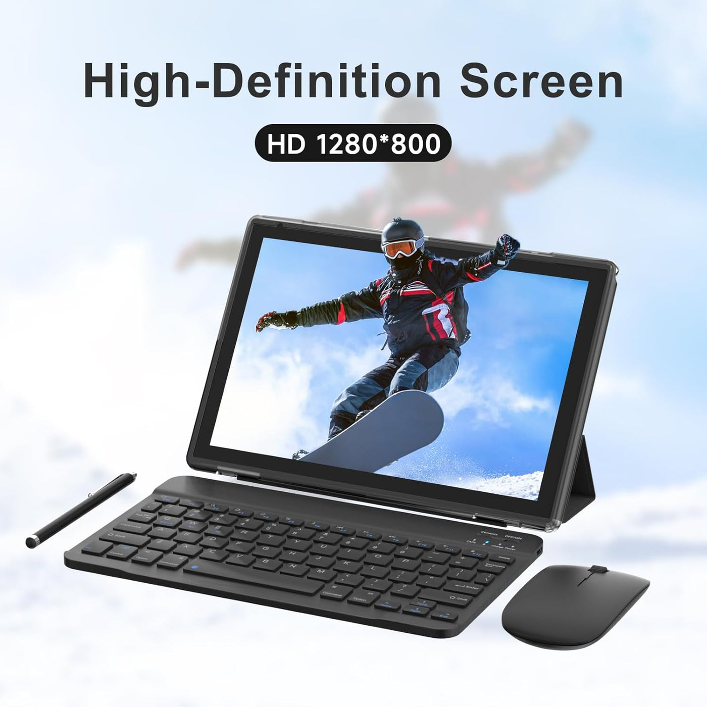 Android 15 Tablets 10 pulgadas, 2 en 1 Tablet con funda para teclad...