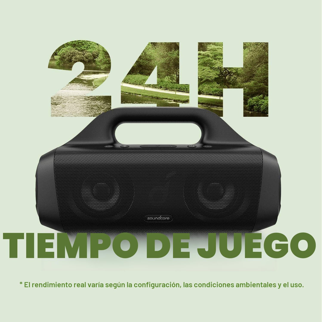 Soundcore Anker Motion Boom - Altavoz Bluetooth impermeable con con...