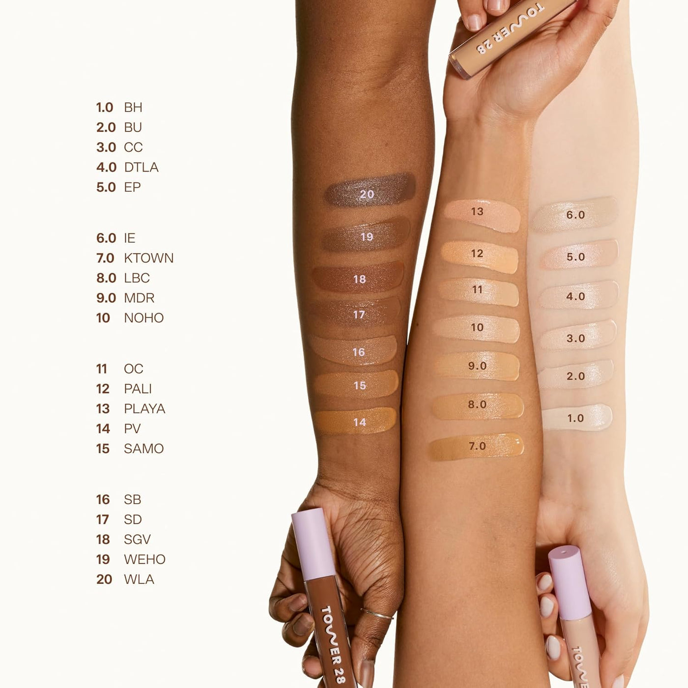 Tower 28 Swipe Serum Concealer - Corrector hidratante de cobertura...