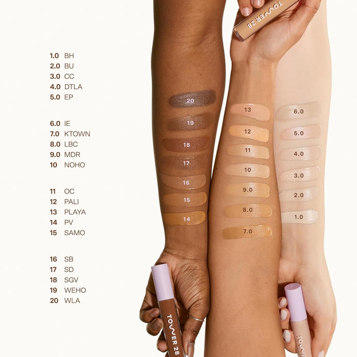 Tower 28 Swipe Serum Concealer - Corrector hidratante de cobertura...