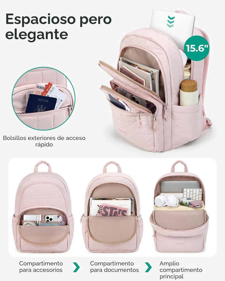 BAGSMART Mochila para portátil universitaria, mochila de viaje para...