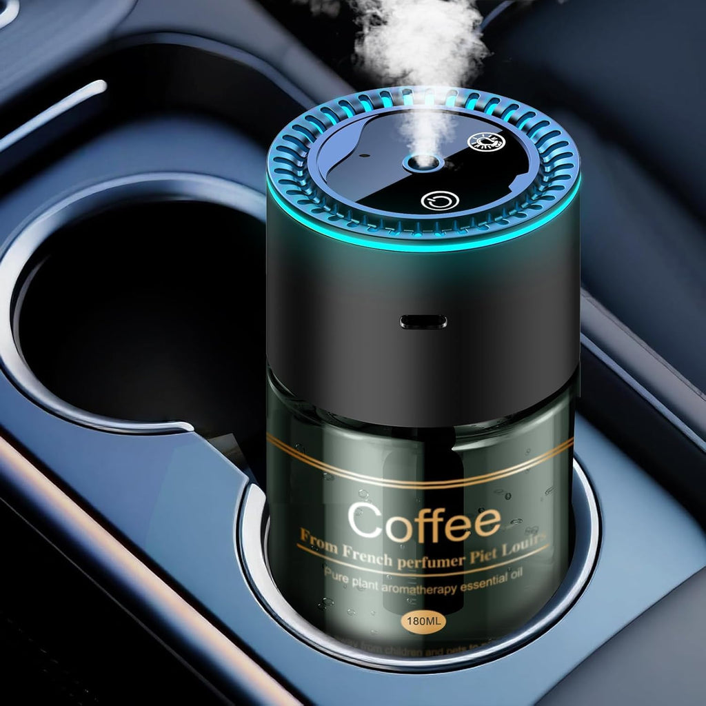 Difusor inteligente de ambientador para automóvil, difusor de aceite esencial de larga duración de 270 días para automóvil con sensor de encendido/apagado automático