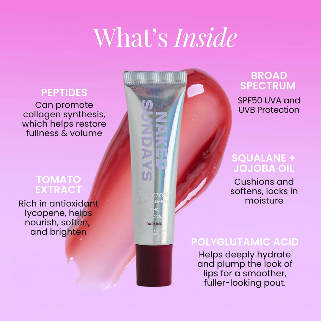 Naked Sundays Tratamiento labial teñido SPF 50 con protección solar...