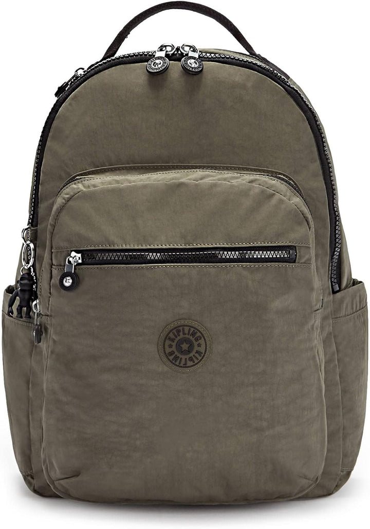 Kipling Mochila para laptop Seúl L sólida para mujer, Verde (Green...