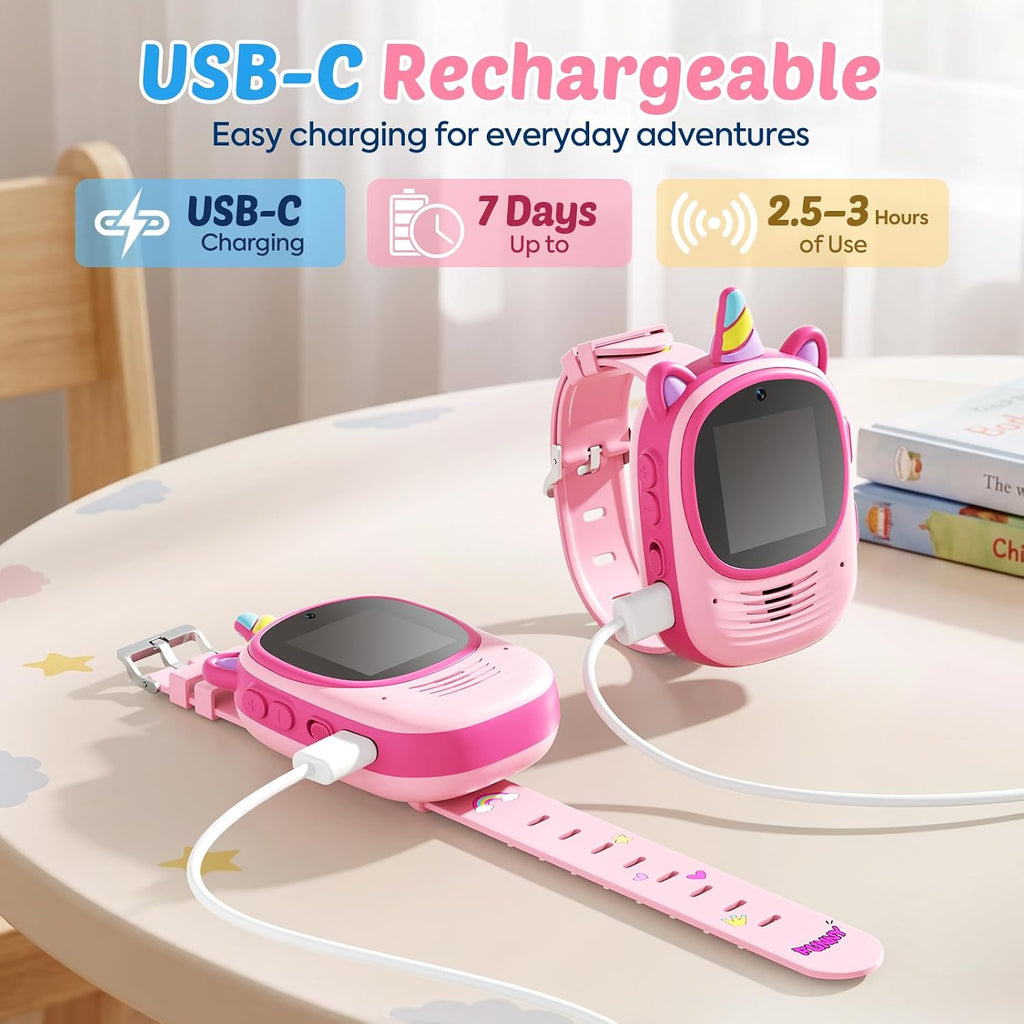 Walkie Talkies de video para niños, paquete de 2 con diseño desgastado en