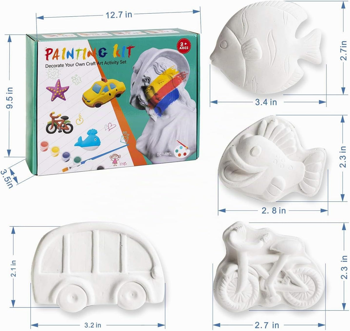 KODATEK Arts and Crafts for Kids 4-6, kit de pintura para niños de 80