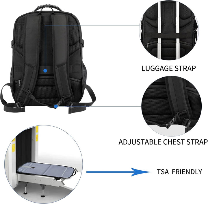 KROSER Mochila de viaje para laptop de 18.4 pulgadas XXXL Mochila p...