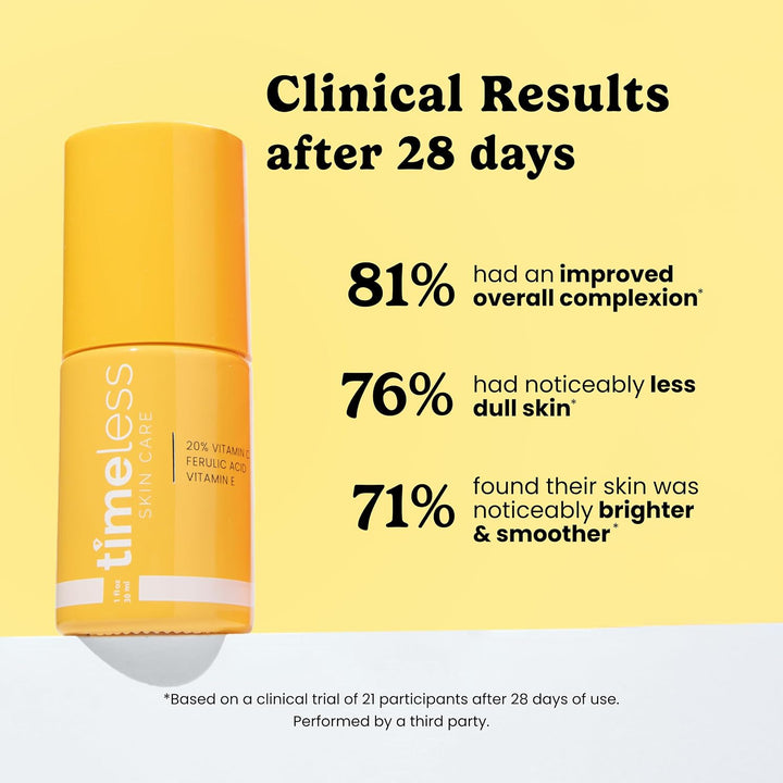 20 % de vitamina C + E suero de ácido ferúlico de 1 oz por Timeless...
