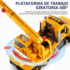Juguete grande amarillo del camión de la grúa de 14", juguete del