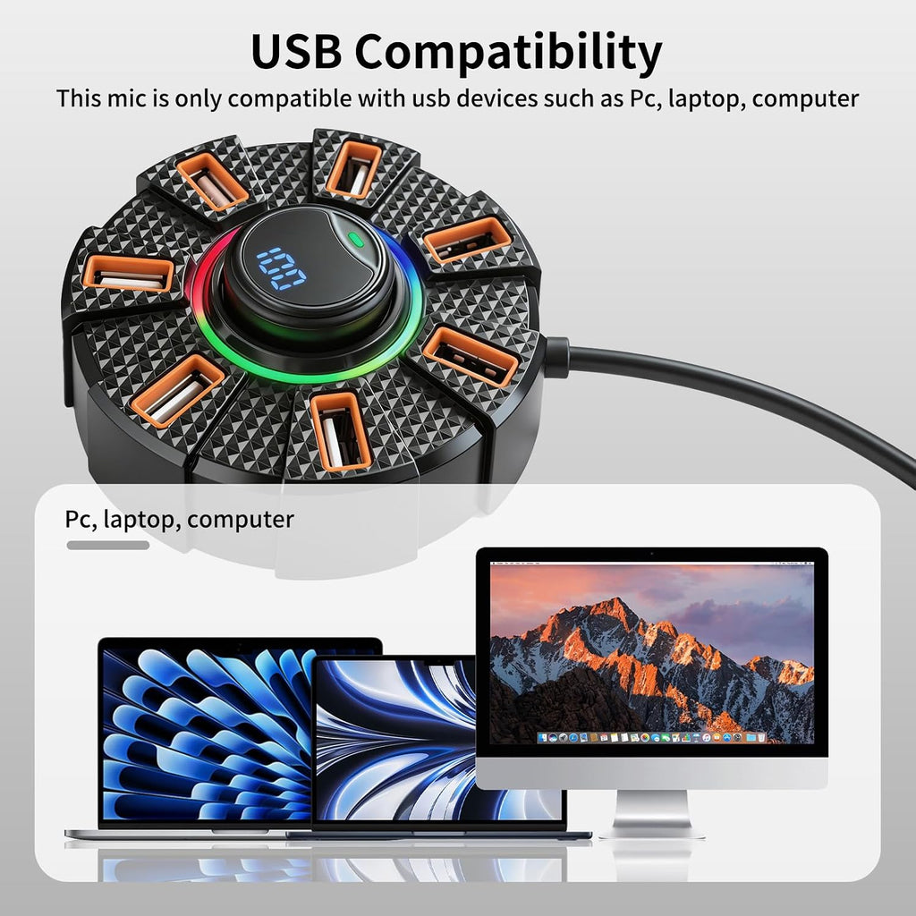 Micrófono USB inalámbrico para PC, portátil, usuario de computadora