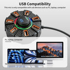 Micrófono USB inalámbrico para PC, portátil, usuario de computadora