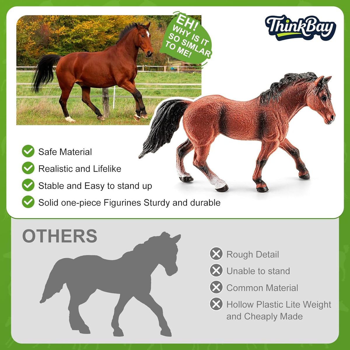 Estable sólido del juguete del caballo 47PCS con la manija