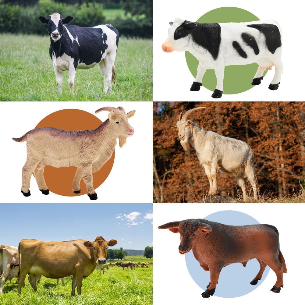 BOLZRA 32PCS Figuras de Animales de Granja con Tractores para Niños Pequeños de 1 a 5 años
