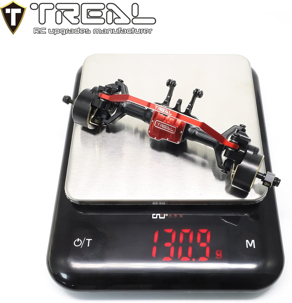 TREAL TRX4M Ejes Portal Delantero Kit Completo CVD Eje Aluminio 7075 Carcasa de eje mecanizado CNC para 1/18 TRX-4M (negro)