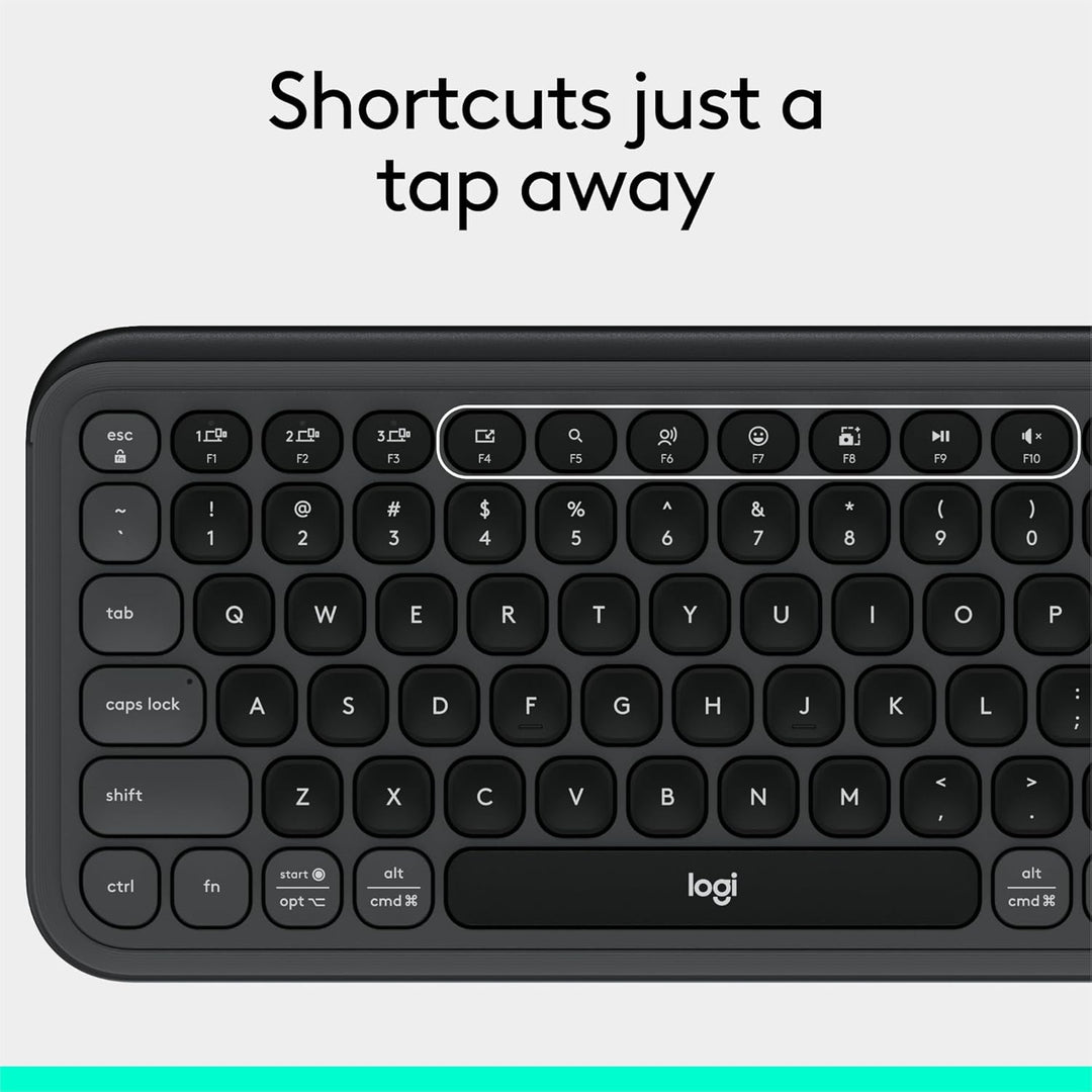 Logitech POP ICON Keys Teclado Bluetooth inalámbrico, escritura cóm...