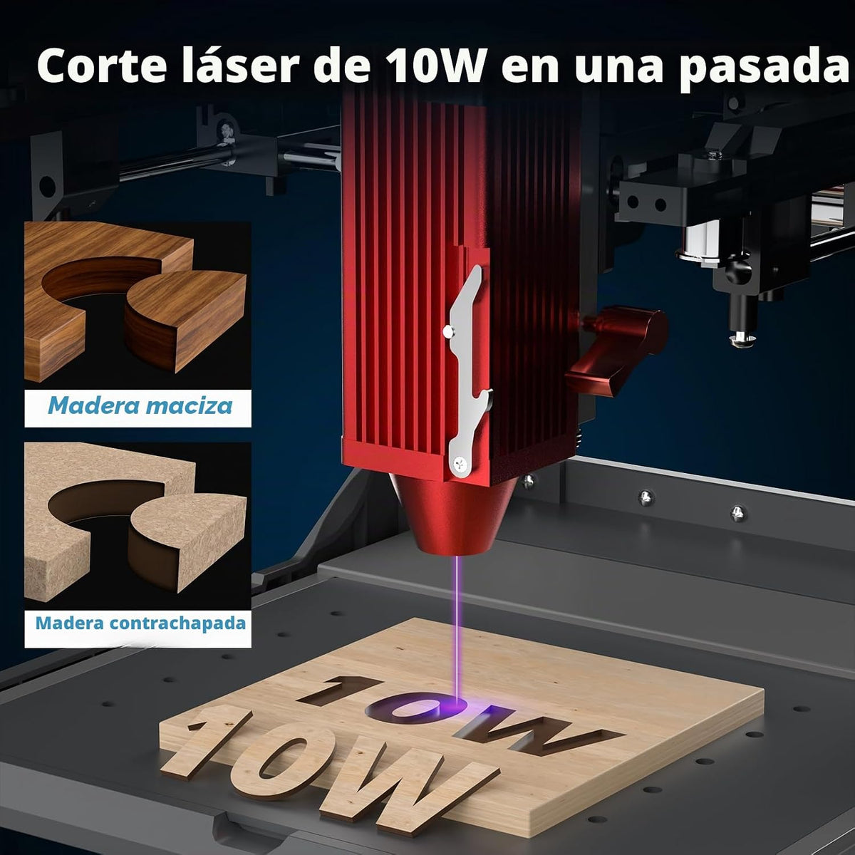 Genmitsu Kiosk 10W 10000mW Laser Engraver, cortadora portátil con carcasa