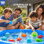 TOY Life Juego de pesca magnético para niños, juguete de bañera y piscina