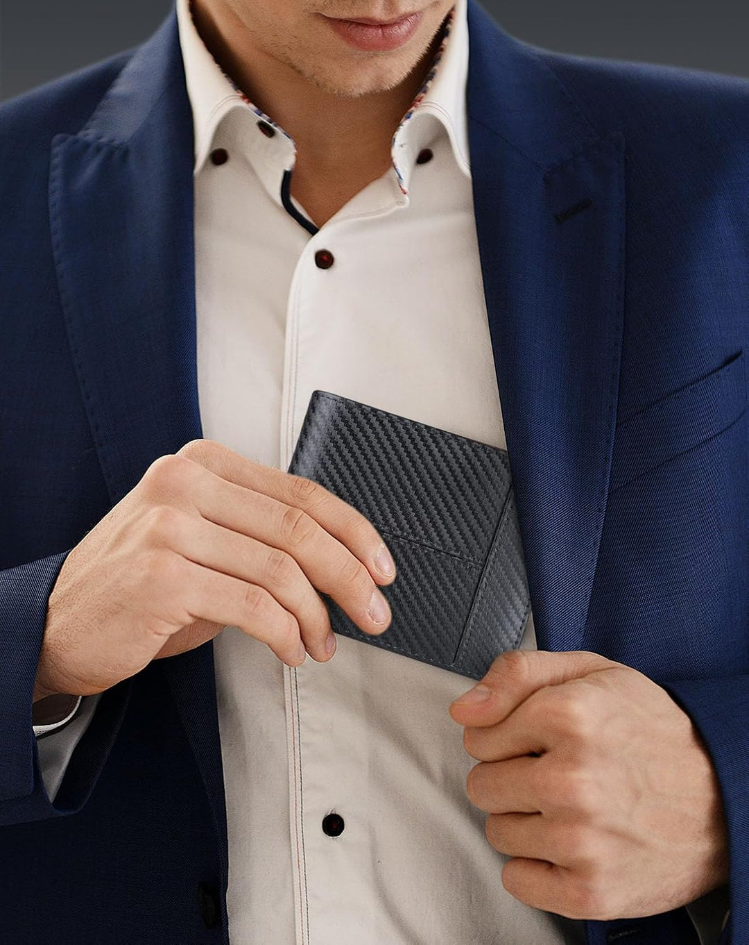 Swallowmall Cartera de cuero para hombre, billetera plegable de cue...