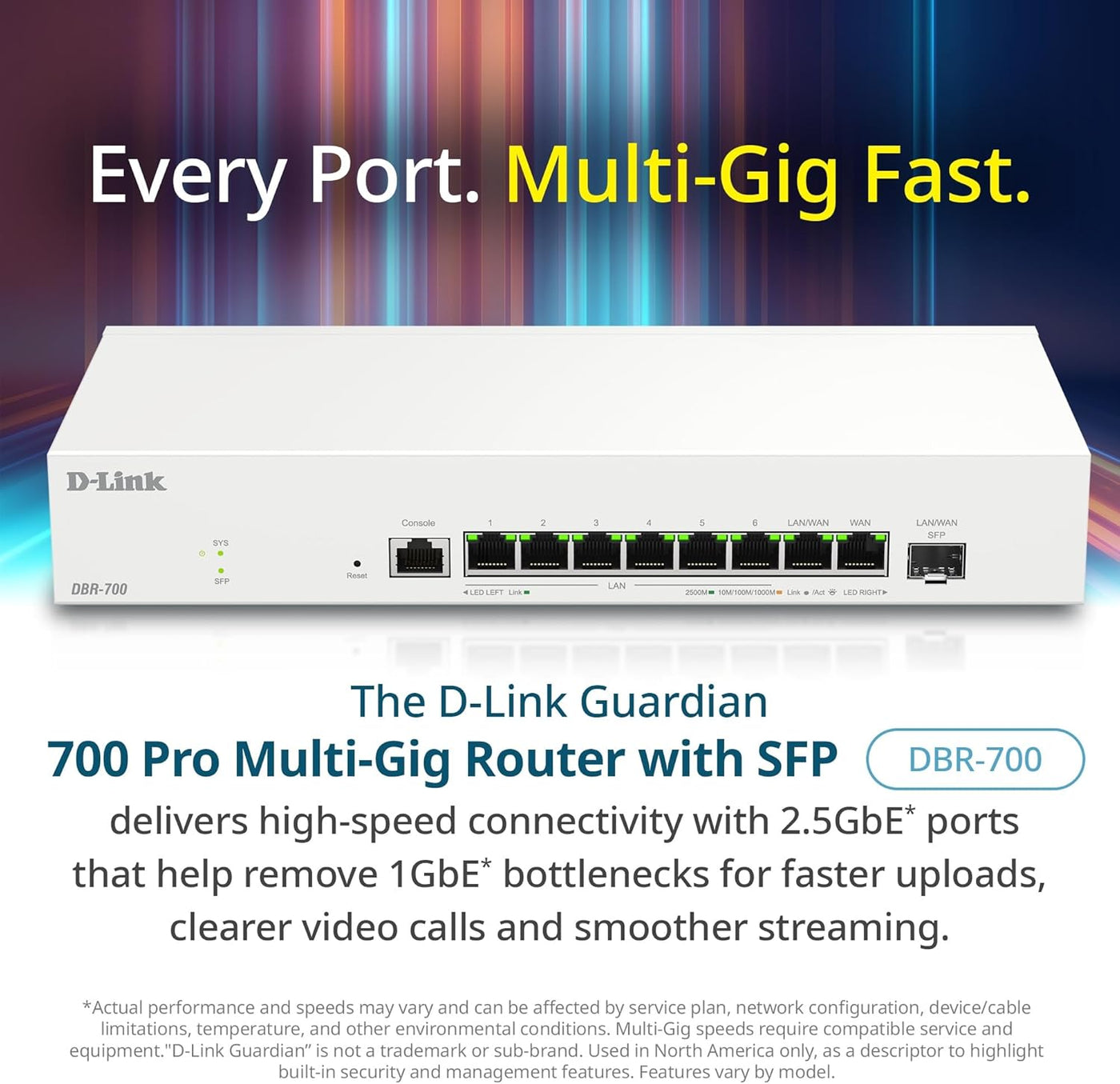 D-Link Guardian 700 Pro Multi-Gig Business Router con SFP (DBR-700)...