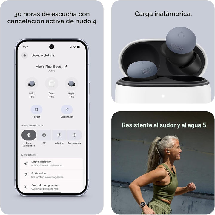 Google Pixel Buds Pro 2 - Auriculares inalámbricos Bluetooth con ca...