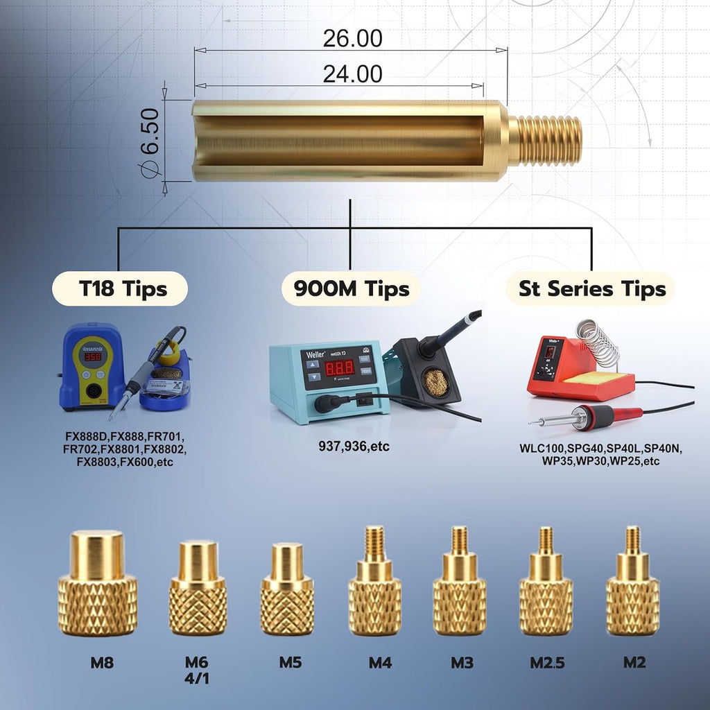 Kit de inserción de calor de hierro de soldadura de 60 W con insertos