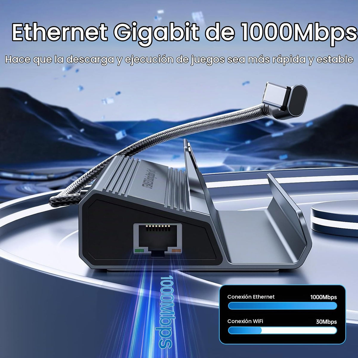 Estación de acoplamiento para Steam Deck/ROG Ally/Legion Go, la base de cubierta de vapor 6 en 1. Ethernet de 1000 Mbps, carga rápida de 3.0 PD 100W, HDMI 2.0 4K @60Hz y 3 puertos USB 3.0 Base OLED para plataforma de vapor.