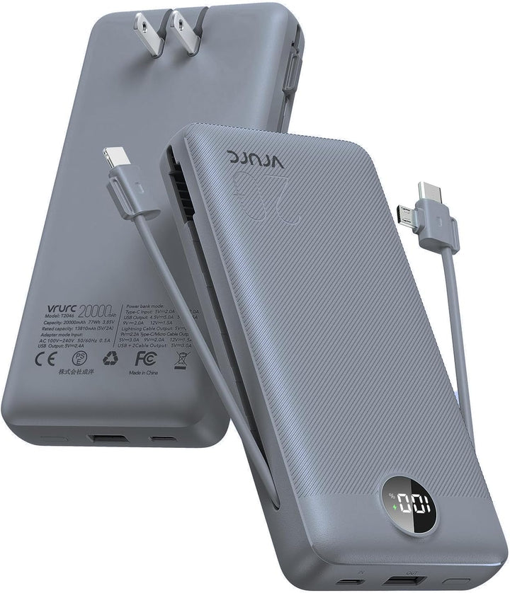 Cargador portátil de 20000 mAh, cargador de batería VRURC de carga...