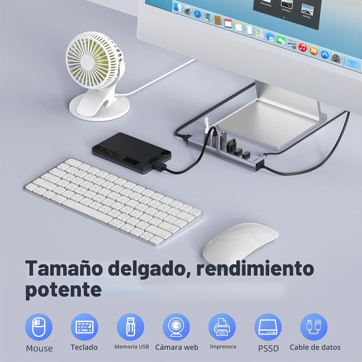 intpw, hub USB 3.0 de 8 puertos, adaptador 5V/3A