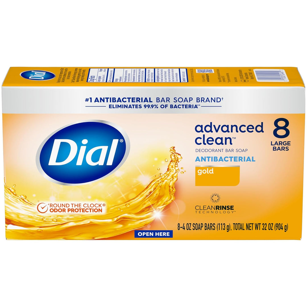Dial Barra de jabón desodorante antibacteriano, Advanced Clean Gold...