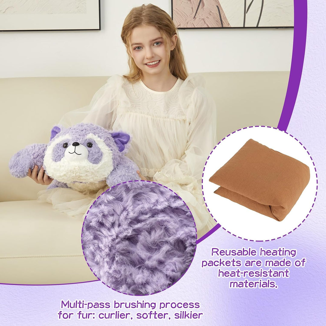 GILFWM Peluche de mapache con peso de 27 pulgadas, 5 libras, calent...