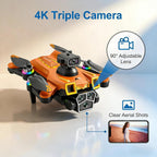 Dron con cámara para niños, drones para niños de 8 a 12 años con cámara y luces LED dinámicas de carreras, pantalla FPV integrada de 5.6 pulgadas, baterías duales, regalo perfecto de vacaciones y